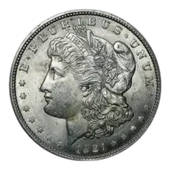 1921 Morgan Silver Dollars - AU