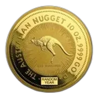Australia 10 oz Gold Kangaroo &/or Nugget BU (Random Year)