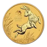 2023 Australia 1 oz Gold Lunar Rabbit BU (Series III)