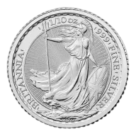 Pre-Owned UK Britannia 1/10oz Silver Coin - Mixed Dates - VAT Free