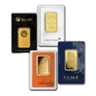 1 oz Gold Bar - Brand Name (w/Assay Card)