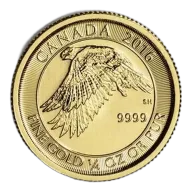 2016 1/4 Oz Canadian Snow Falcon Gold Coin - BU