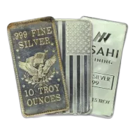 10oz Silver Bar (Assorted Brands & Designs)