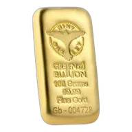 100 g Oakley Mint Green Gold Bullion 99.99% Pure