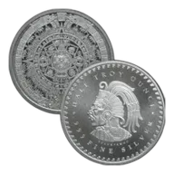 1 2 oz Aztec Calendar Silver Round
