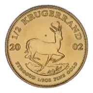 2002 Gold 0.5 Ounce Krugerrand Bullion Coin