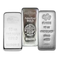 10 oz Silver Bar - Brand Varies (IRA Eligible)