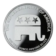 1 oz Silver Bullion Republican Party Round