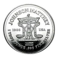 1 oz Silver Round - Johnson Matthey Random Design