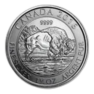 2016 Canada 1.25 oz Silver $8 Bison BU