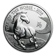 2014 Great Britain 1 oz Silver Year of the Horse BU