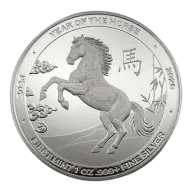 1 oz First Mint Lunar Silver Round