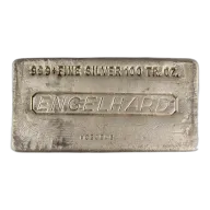 100 oz Engelhard Hand Poured Silver Bar