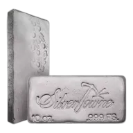 10oz SilverTowne Poured Silver Bar Vintage