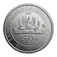 2017 Canada 1 oz Silver $5 150th Anniversary Voyageur BU