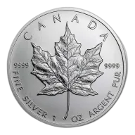Canada 1 oz Silver Maple Leaf - BU(Year Varies)