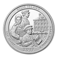 2017 5 oz Silver ATB Ellis Island National Monument, NJ