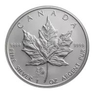 RCM Lunar Privy 1oz Silver Maple Leaf, Rooster - 2005