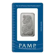 1 oz Platinum Bar - PAMP Fortuna (Carded)