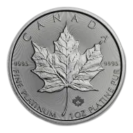 Canada 1 oz Platinum Maple Leaf - BU (Year Varies)