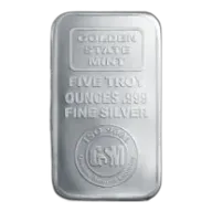 5 oz Golden State Mint Silver Bar