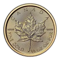 2026 Canadian Maple Leaf 1/4 oz Gold Coin
