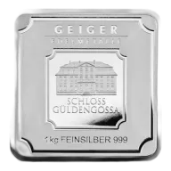 1kg Silver GEIGER Square Minted Bar (Secondary)