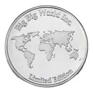 1 ounce HWMC Big Big World .999 Fine Silver Round