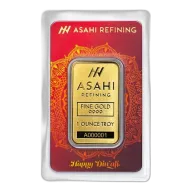 Asahi 1 oz Diwali Gold Bar (In Assay)