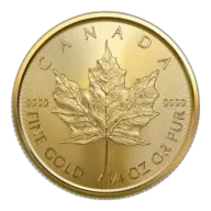 1/4 oz Canadian Gold Maple Leaf Coin