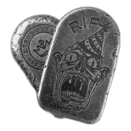 2 oz .999 Fine Silver - Limited Edition Zombie Tombstone Bar (Serial Number 14 to 99) - From 2024
