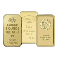 1 oz Gold Bar - Brand Varies (Not in Card)