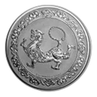 2019 Niue 1 oz Silver $2 Celestial Animals The White Tiger