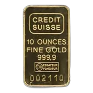 Ten Ounce Gold Bar -Manufacture of our Choice
