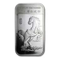1 oz Silver Bar - APMEX (2014 Year of the Horse)
