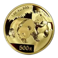 Chinese Gold Panda 1 Ounce Gold Coin (Date Our Choice) (Out of plastic)