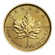 1/10 oz Canadian Gold Maple Leaf Coin - Random Year