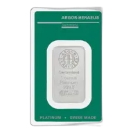 1 Oz Platinum Bar - Argor-Heraeus (In Assay Card)