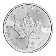 1oz Canadian Silver Maple Leaf Coin - Random Year
