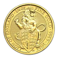 The Queen's Beasts 1/4 oz. Gold Bullion 2016 Lion