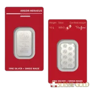 Argor Heraeus 10 Gram Silver Bar