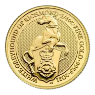 2021 1/4 oz. British Gold Coin Queen's Beast Greyhound of Richmond (BU)