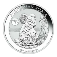 Australian Koala 1 Ounce Silver 2017 Kangaroo Privy