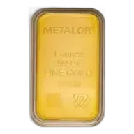 1 oz Gold Bar Metalor - Pre-Owned