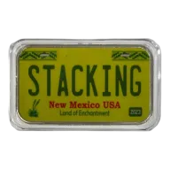 New Mexico License Plate - Stacking Across America 1oz Silver Bar