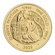 2025 UK Tudor Beasts Queen's Panther 1/4oz Gold Coin