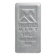 1 Kilo Silver Bar - Frontier Mint (Frosted Finish)