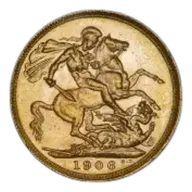 1906 Gold Sovereign Edward VII Melbourne
