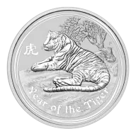 2010 1/2oz Perth Mint Silver Lunar Tiger Coin Series 2
