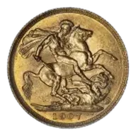1907 Gold Sovereign Edward VII Sydney